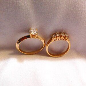 Faux Diamond Rings Lot of 2